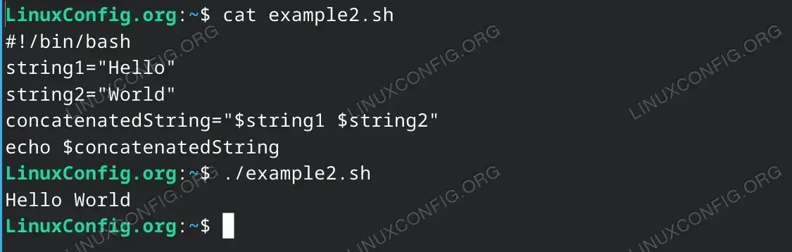 Concatenation with Space
