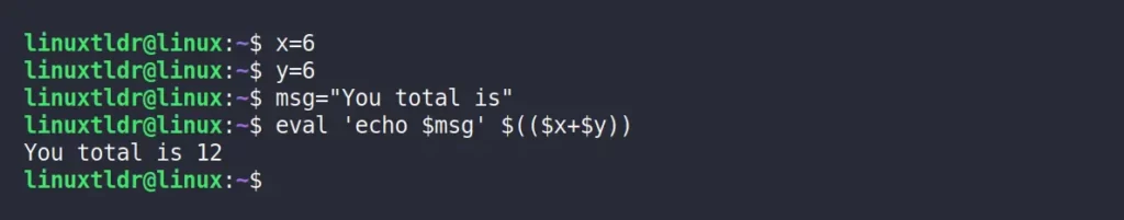 Creating variable and then evaluating them using eval command