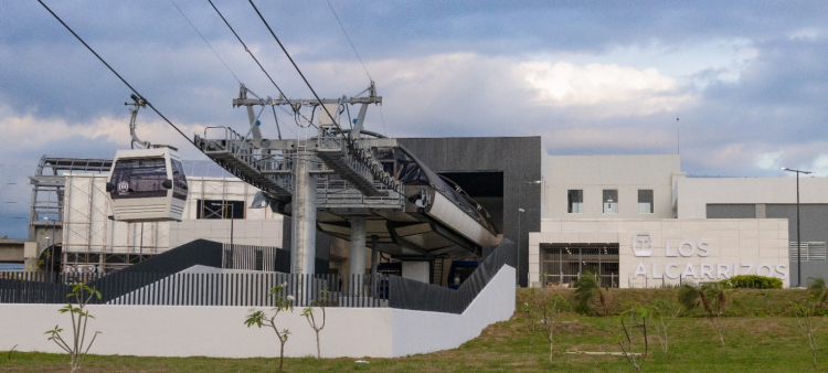 Fotografía muestra teleférico de Los Alcarrizos.