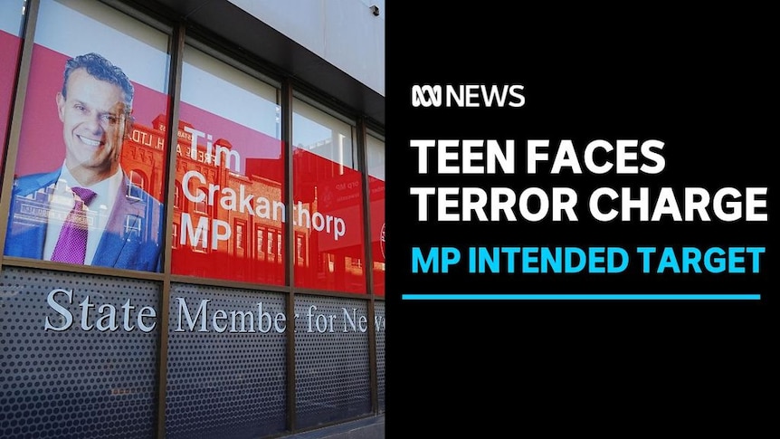 Teen Faces Terror Charge, MP Intended Target: The exterior of a politician's electorate office.