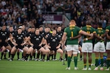 The All Blacks perform the haka