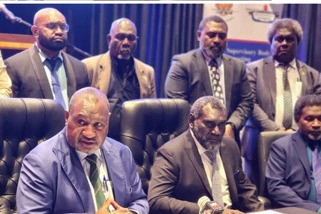 PM Marape na ABG President long Port Moresby JSB miting