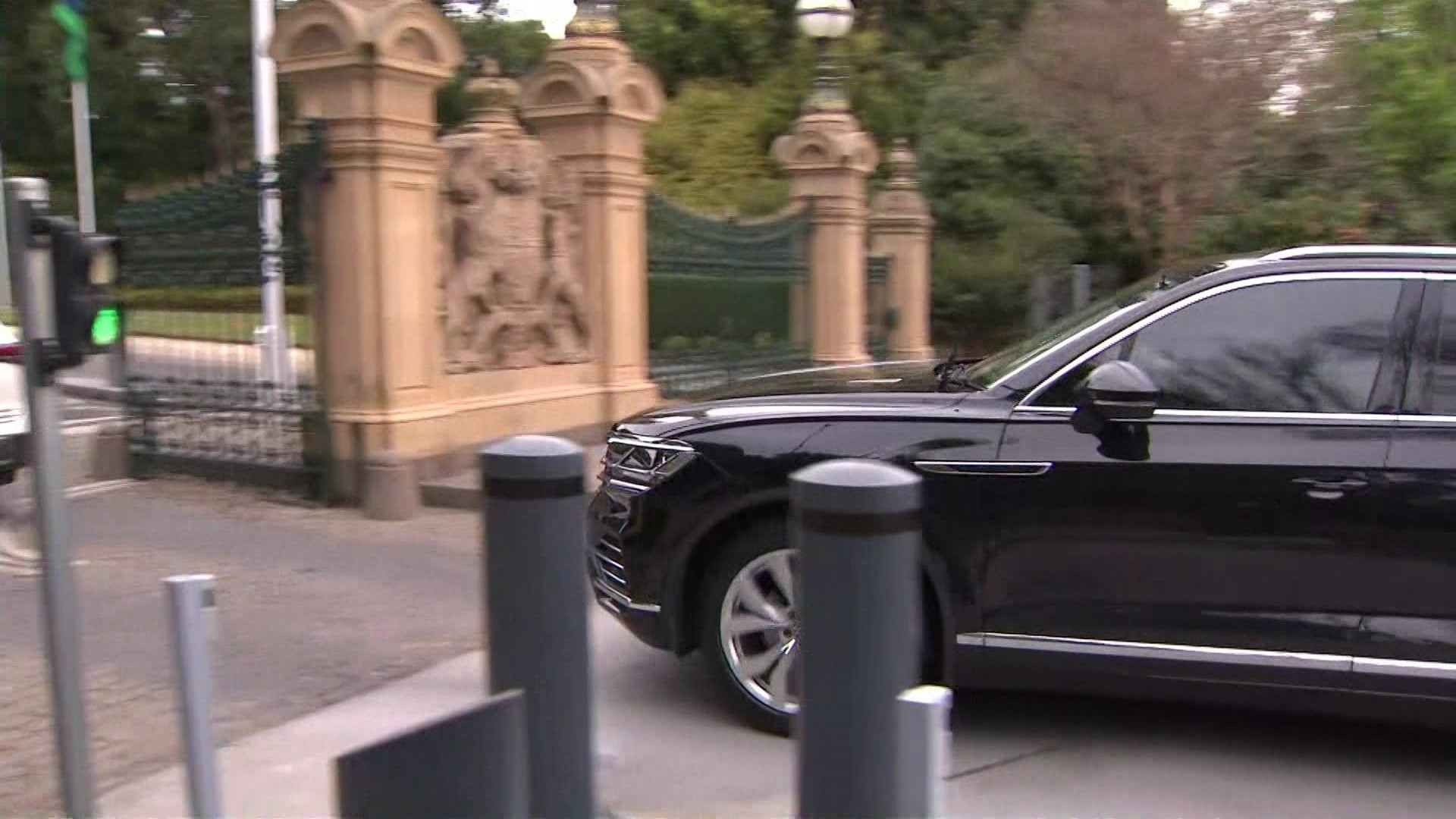 Car and a gate