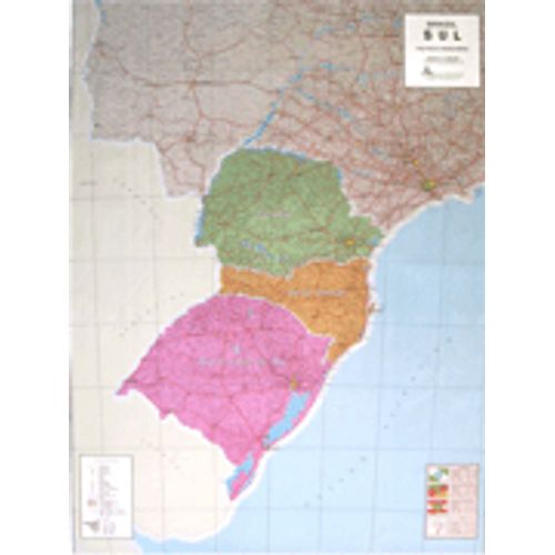 mapa da região sul político rodoviario 412 03 geomapas