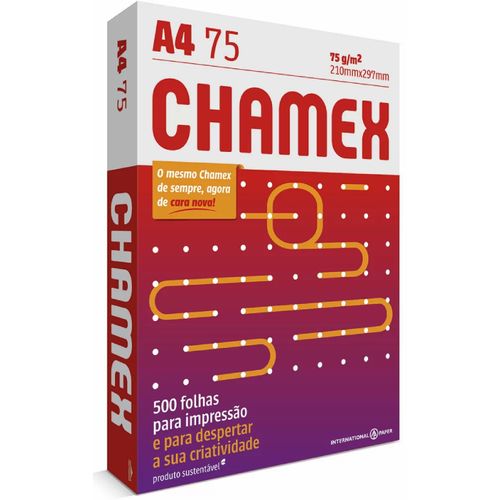 papel sulfite chamex a4 resma 500 folhas