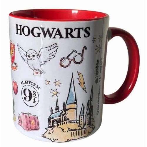 caneca 350ml pop hp hogwarts ícones zona criativa