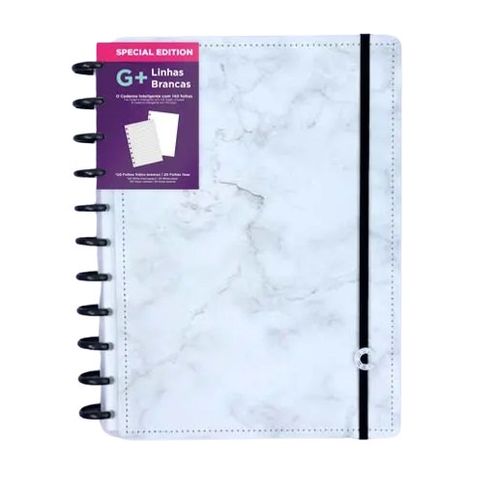 caderno inteligente 140f g bianco linhas brancas special edition