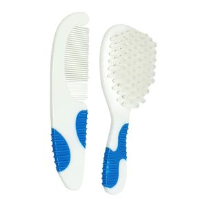 Pente e Escova para Cabelo Soft Touch Azul Multikids Baby - BB156