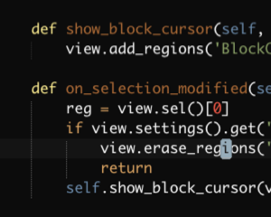 Sublime Text 3 の Vintage/Vintageous コマンドモードでブロックカーソルにするプラグイン「BlockCursorEverywhere」