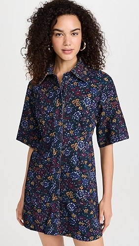 Sea Constance Corduroy Print Button Down Dress.