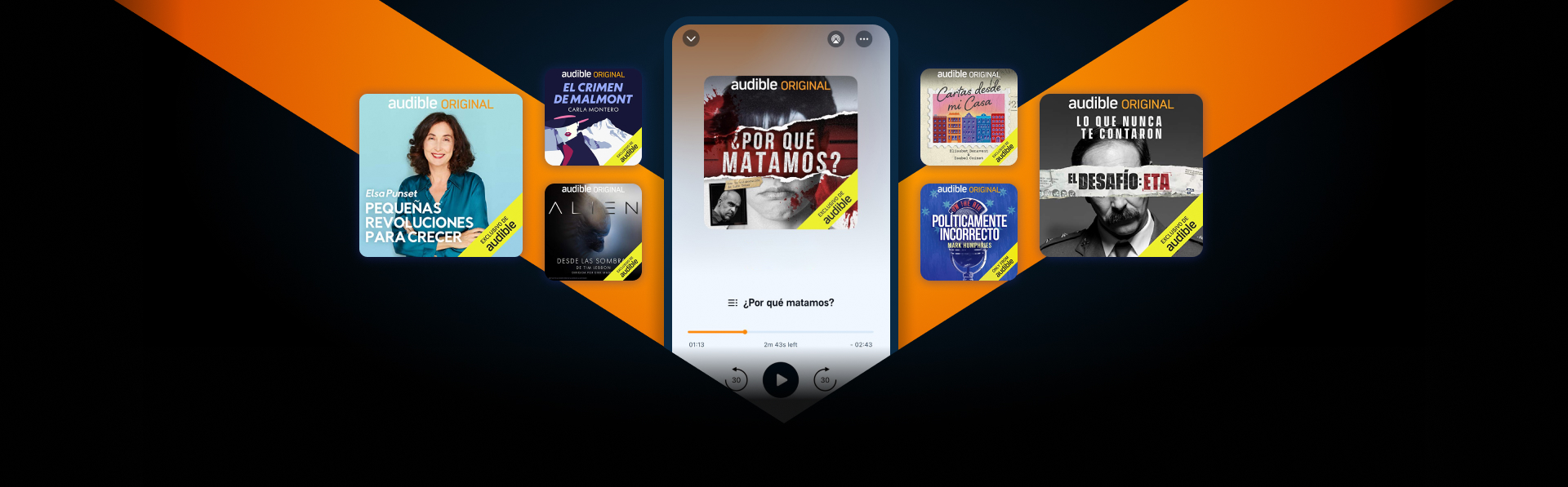 Descubra miles de podcasts excelentes en Audible