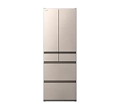 日立 冷蔵庫 幅65cm 540L ライトゴールド R-HWC54T N 6ドア フレンチドア 大容量 まるごとチルド スマートフォン連携
