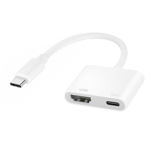 USB Type-C HDMI 変換アダプタ 【2024新版】 タイプc hdmi 4KフルHD 設定不要 急速充電 for iphone15 hdmi tv 変換ケーブル 音声同期出力 遅延なし av/TV視聴 Thunderbolt3対応 ナイロン編み typec機器に対応 [並行輸入品]