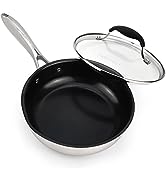 AVACRAFT Ceramic Nonstick Frying Pan with Lid, Healthy Egg Pan, Ceramic Nonstick Skillet, 100% PF...