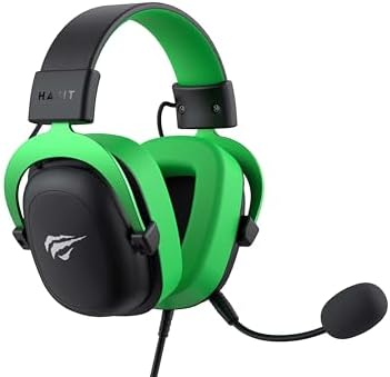 Headphone Fone de Ouvido Havit HV-H2002d Green, Gamer, com Microfone, Falante 53mm, Plug 3, 5mm: compatível com XBOX ONE e PS4, Cor Verde