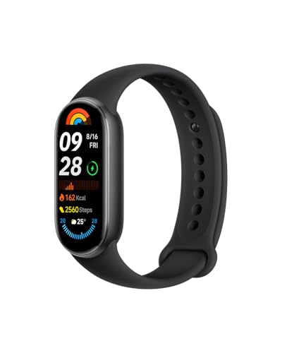 Xiaomi Smart Band 9 スマートウォッチ 21日間連続使用 ディスプレイ輝度強化 環境光センサー搭載 クイックリリース構造 150種類スポーツモード スマートバンド 着信通知・LINEアプリ通知 iPhone&Android対応 ミッドナイトブラック