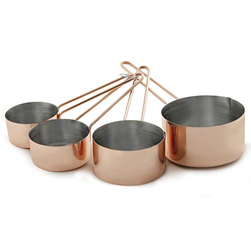 Mimo Style Conjunto de 4 Xícaras Medidoras Bronze, Próprias Para Ingredientes Secos ou Líquidos, Produto Leve e Fácil de Manu