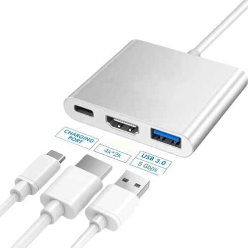 Adaptador Usb Tipo C Para Hdmi 4K USB 3.0 PD Compatível com MacBook Notebook Thunderbolt 3 DEX Android OTG Easy Idea Network