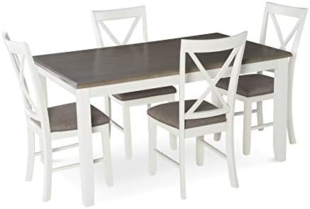 Powell Furniture Jane 5 Piece Dining Set, White