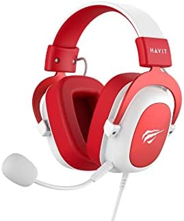 Headphone Fone de Ouvido Havit HV-H2002d Red, Gamer, com Microfone, Falante 53mm, Plug 3, 5mm: compatível com XBOX ONE e PS4, HAVIT, HV-H2002d Cor Vermelho e Branco