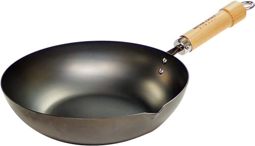 River Light Iron Frying Pan, Extreme Japan, 7.9 inches (20 cm), Induction Compatible, Made in Japan, Wok