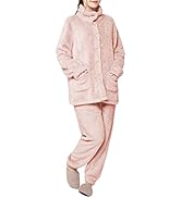[ヒルトップクラウド] パジャマ レディース 冬 もこもこ ルームウェア 着る毛布 タートルネック 前開き 長袖 上下セット 裏起毛 あったかい 厚手 ゆったり 可愛い 部屋着 秋冬