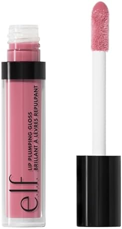 e.l.f., Lip Plumping Gloss, Hydrating, Nourishing, Invigorating, High-Shine, Plumps, Volumizes, Cools, Soothes, Sparkling Rosé, Shimmer, 0.09 Oz