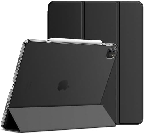 JETech Case for iPad Pro 12.9-Inch (6th/5th Generation, 2022/2021 Model), Slim Stand Hard Back Shell Smart Cover with Auto Wake/Sleep (Black)