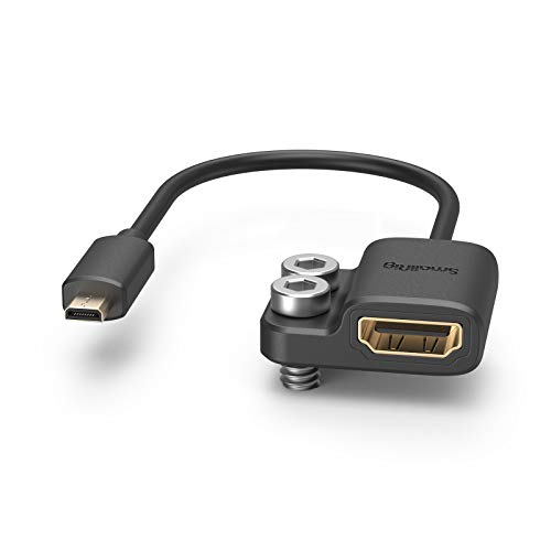 SmallRig Micro HDMI-D to HDMI-A変換アダプター Micro HDMI-DM（オス） ＆ HDMI-AF（メス）アダプターケー...