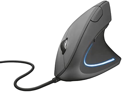 Mouse LED Ergonômico 1600dpi 6 botões - PC e Laptop - Verto Mouse 22885 - Trust