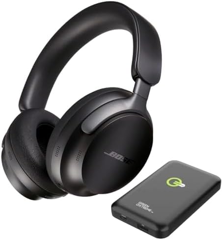 Bose QuietComfort Ultra Wireless Noise Cancelling Headphones with Spatial Audio, Over-The-Ear Headphones with Mic, Up to 24 Hours of Battery Life (QuietComfort Ultra, Black)