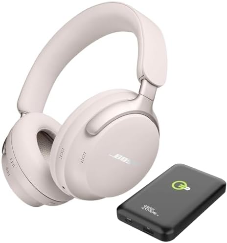Bose QuietComfort Ultra Wireless Noise Cancelling Headphones with Spatial Audio, Over-The-Ear Headphones with Mic, Up to 24 Hours of Battery Life (QuietComfort Ultra, White Smoke)