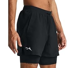 2 in 1 Active Dual Shorts with Inner Tights Layer | Men's Double Layer Short for Running, Gym & Sports