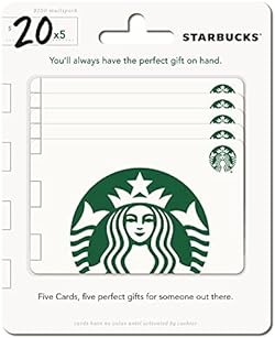 Starbucks $20 Gift Cards (5-Pack)