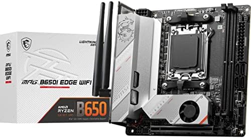 MSI MPG B650I Edge WiFi Computer Gaming Motherboard (AM5, Mini-ITX, DDR5, PCIe 4.0, M.2, SATA 6Gb/s, USB 3.2 Gen 2, HDMI, Wi-Fi 6E, AMD Ryzen 7000 Series) AMD PC Motherboards (Renewed)