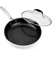 AVACRAFT Ceramic Nonstick Frying Pan with Lid, Healthy Egg Pan, Ceramic Nonstick Skillet, 100% PF...