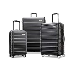 Omni 2 Hardside Expandable Luggage with Duel Spinner Wheels, Midnight Black, 3-Piece Set (CO/MED/LG)