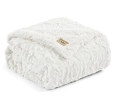 UGG 10483 Adalee Soft Faux Fur Reversible Accent Throw Blanket Luxury Cozy Fluffy Fuzzy Hotel Style Boho Home Decor Soft Lu…