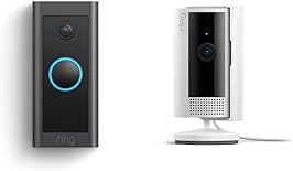 All-new Ring Indoor Cam, White with Ring Video Doorbell Wired