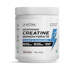 Wellcore - Pure Micronised Creatine Monohydrate (307g, 83 Servings) Lab Tested | Fruit Fusion | Rapid Absorption | Enhanced…