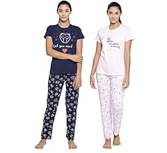 Women's Cotton Animal Print Pajama Set Pack of 2