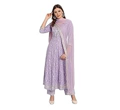 Women Rayon Anarkali Embroidered Printed Kurta Pant and Dupatta Set