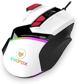 EvoFox Blaze Programmable Gaming Mouse with 1000Hz Polling Rate | Ultra-Responsive 7000fps | Gaming Grade Sens