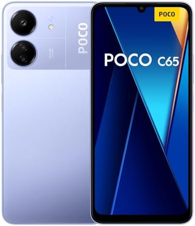 Smartphone POCO C65, 8 GB+256GB bateria de 5.000 mAh, tela HD+ de 6,74 polegadas, roxo