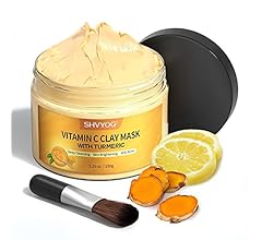 Vitamin C Face Mask with Kaolin Clay and Turmeric for Dark Spots, Dull Skin, Skincare Facial Mask for Controlling Oil and R…