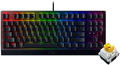 Razer BlackWidow V3 Tenkeyless - Yellow Switch テンキーレス ゲーミングキーボード メカニカル イエロー軸 クリアハウジング Chroma RGB 高耐久アルミ製トッププレート 印字の消えないABS キーキャップ 英語 US配列【日本正規代理店保証品】 RZ03-03491800-R3M1