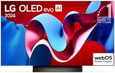 Smart TV 4K 55" LG OLED evo OLED55C4 Processador α9 Ger7 AI Painel 144Hz Intensificador de Brilho Design Ultra Slim Dolby Vision Dolby Atmos