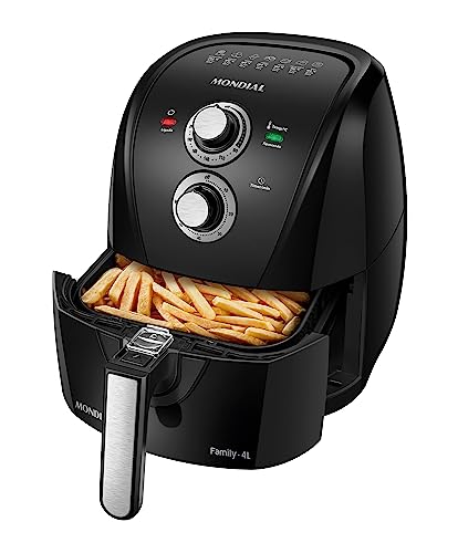 Fritadeira Sem Óleo Air Fryer 4L, Mondial, Preto/Prata, 1500W, 110V - AFN-40-BFS