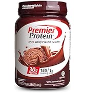 Premier Protein Powder, Chocolate Milkshake, 30g Protein, 1g Sugar, 100% Whey Protein, Keto Frien...