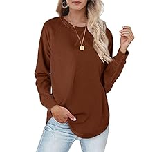 Womens Sweatshirts Crewneck Loose Fitting Tops For Women Long Sleeve Shirts Pullover